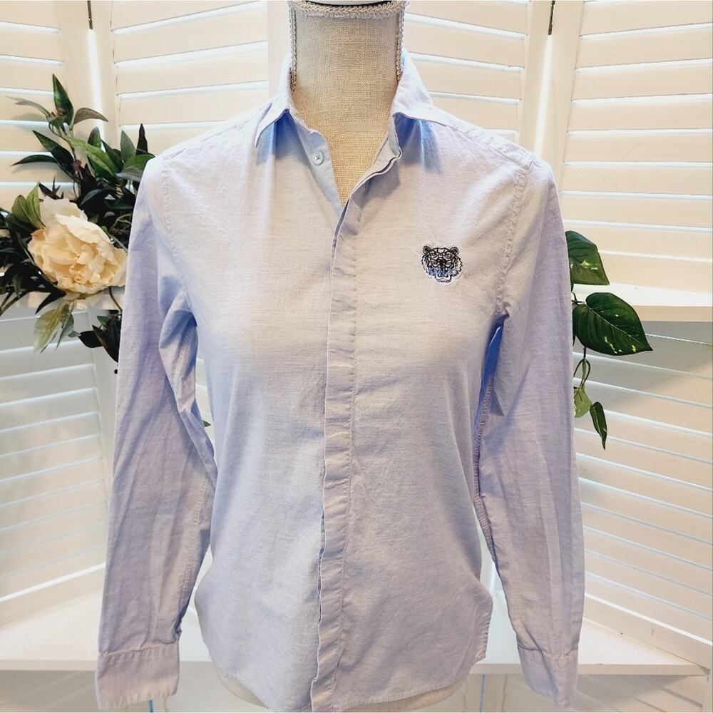 KENZO PARIS LIGHT BLUE BUTTON DOWN SIZE 34 (2)